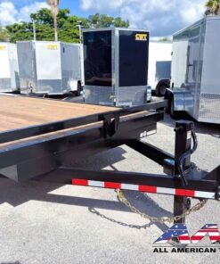 Alternative view of 14DO-20+4KR AATC 24′ DECKOVER EQUIPMENT TRAILER 14,000 GVWR 7 TON STAND UP RAMPS
