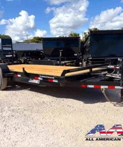 Alternative view of 14EQ-16+2KR AATC 18′ EQUIPMENT TRAILER 14,000 GVWR 7 TON 5′ STAND UP RAMPS