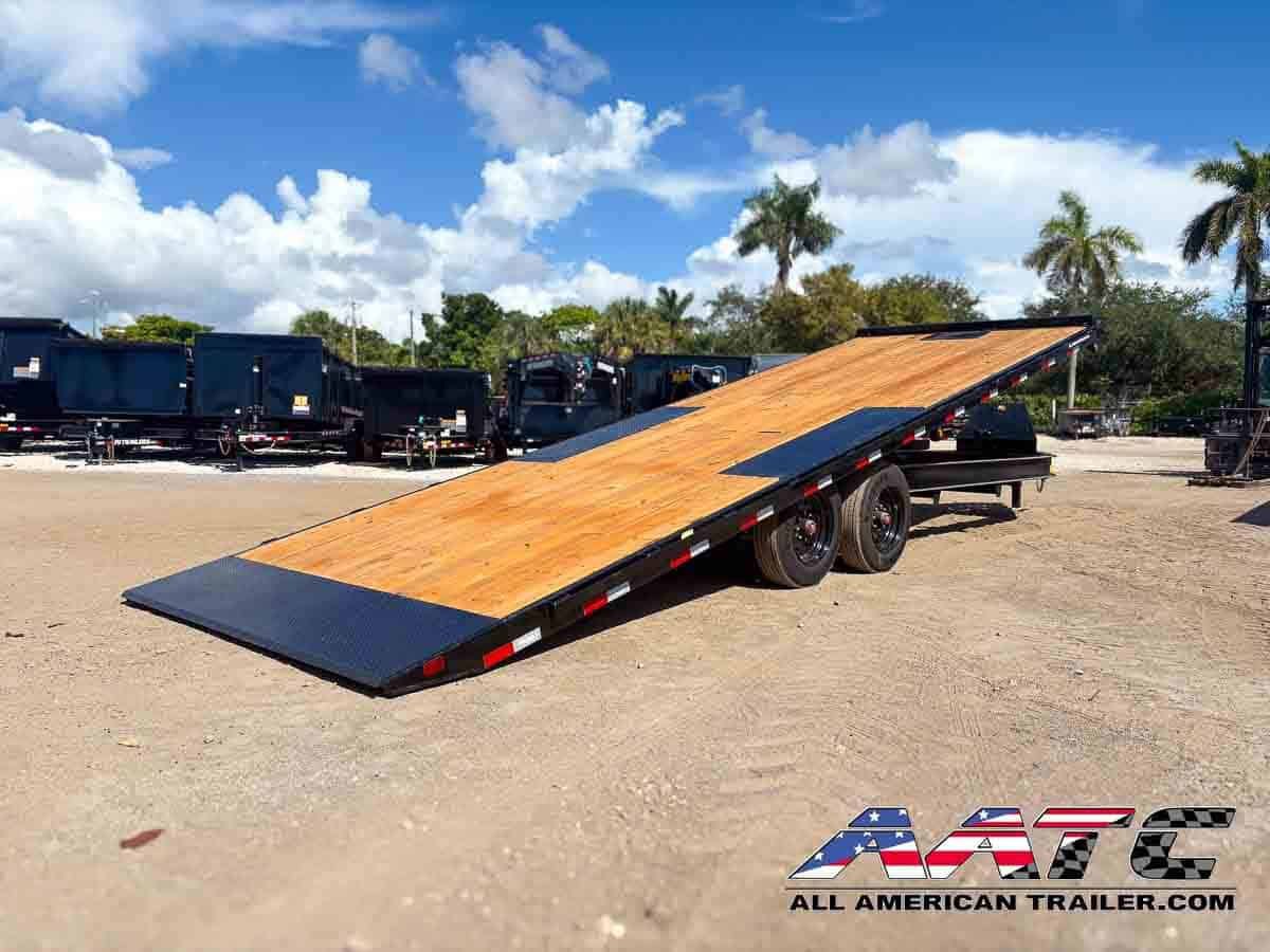 16OT-24 BIG TEX FULL 24′ DECKOVER POWER TILT TRAILER 8 TON 17,600 GVWR