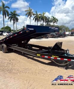 Alternative view of 16OT-26 BIG TEX FULL 26′ DECKOVER POWER TILT TRAILER 8 TON 17,600 GVWR