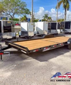 70CA-24 AATC 24′ CAR HAULER 7,000 GVWR 7X24 W/ DOVE & SLIDE IN RAMPS