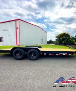 Alternative view of CE-222-SIR PJ 22′ EQUIPMENT TRAILER 10,000 GVWR 7X22 2′ DOVETAIL W/ 5′ SLIDE IN RAMPS
