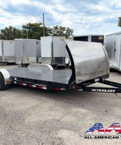 CH-202-SIR-RG PJ 20′ STEEL DECK CAR HAULER 3.5 TON 7,000 GVWR 7X20 4′ DOVETAIL W/ 5′ SLIDE IN RAMPS WITH ROCK GUARD