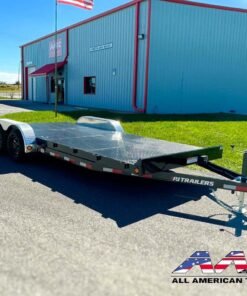 Alternative view of CH-202-SIR PJ 20′ STEEL DECK CAR HAULER 3.5 TON 7,000 GVWR 7X20 4′ DOVETAIL W/ 5′ SLIDE IN RAMPS