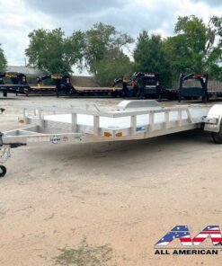 COCH8X20 ALCOM Aluminum 7×20 Torsion Tandem Axle Open Car Hauler w/ Removable Curbside Fender