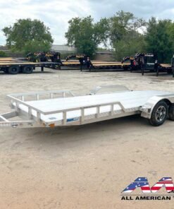 Alternative view of COCH8X20 ALCOM Aluminum 7×20 Torsion Tandem Axle Open Car Hauler w/ Removable Curbside Fender