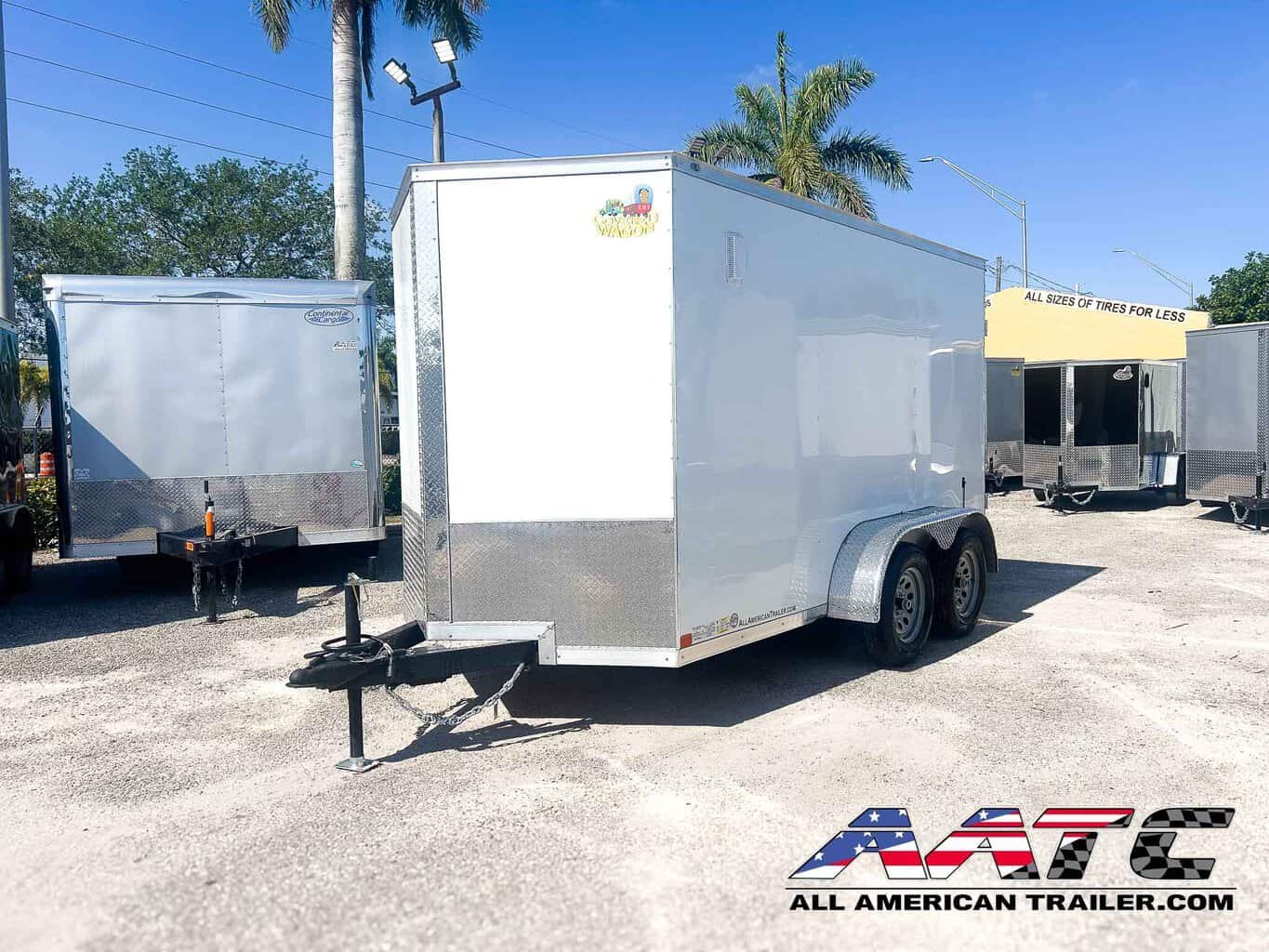 CW6X12TA2-WHT-DD COVERED WAGON WHITE 6X12 TANDEM AXLE DOUBLE DOOR CARGO TRAILER - Image 9