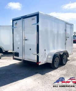 Alternative view of CW6X12TA2-WHT-DD COVERED WAGON WHITE 6X12 TANDEM AXLE DOUBLE DOOR CARGO TRAILER