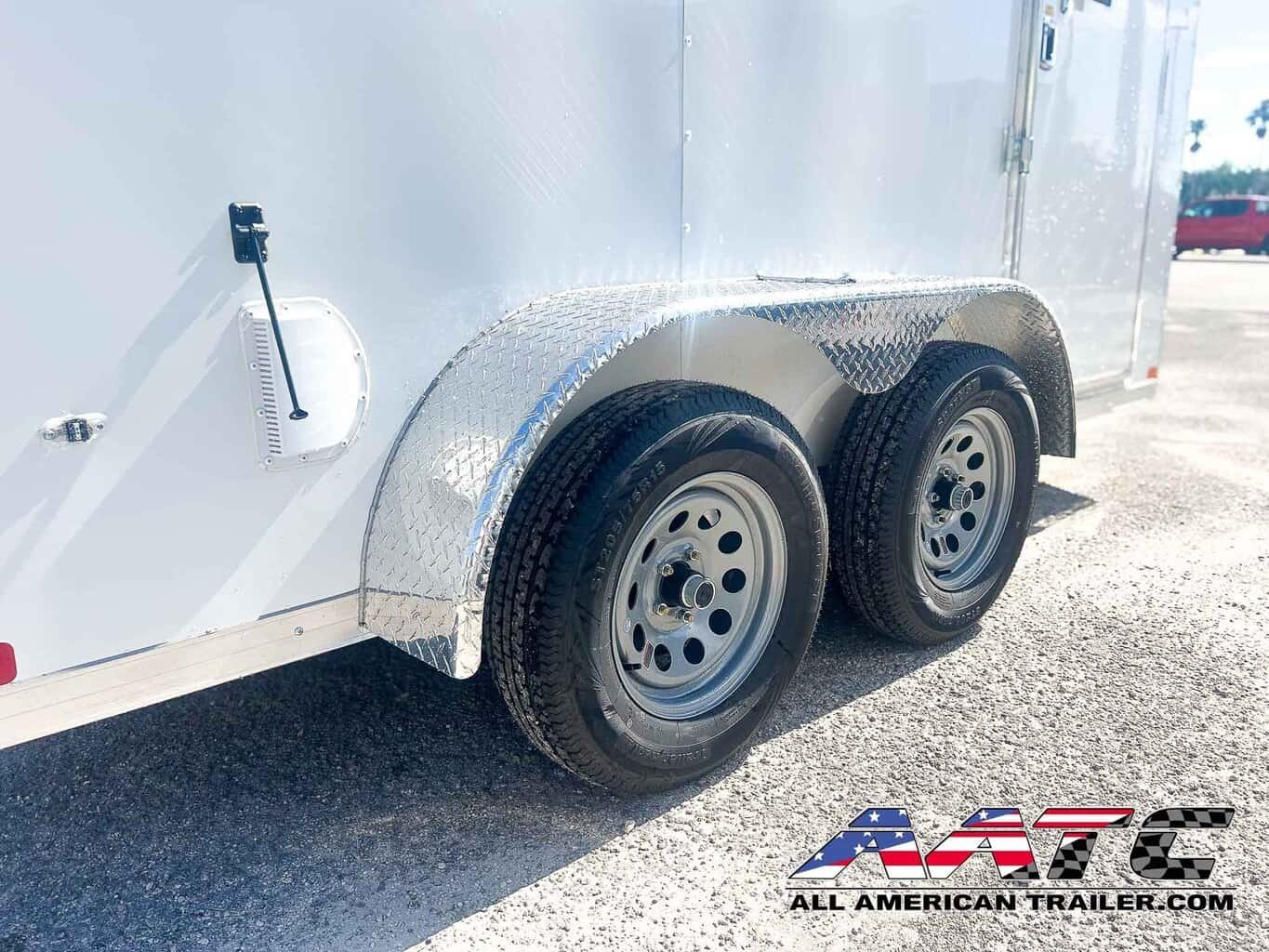 CW6X12TA2-WHT-DD COVERED WAGON WHITE 6X12 TANDEM AXLE DOUBLE DOOR CARGO TRAILER - Image 4