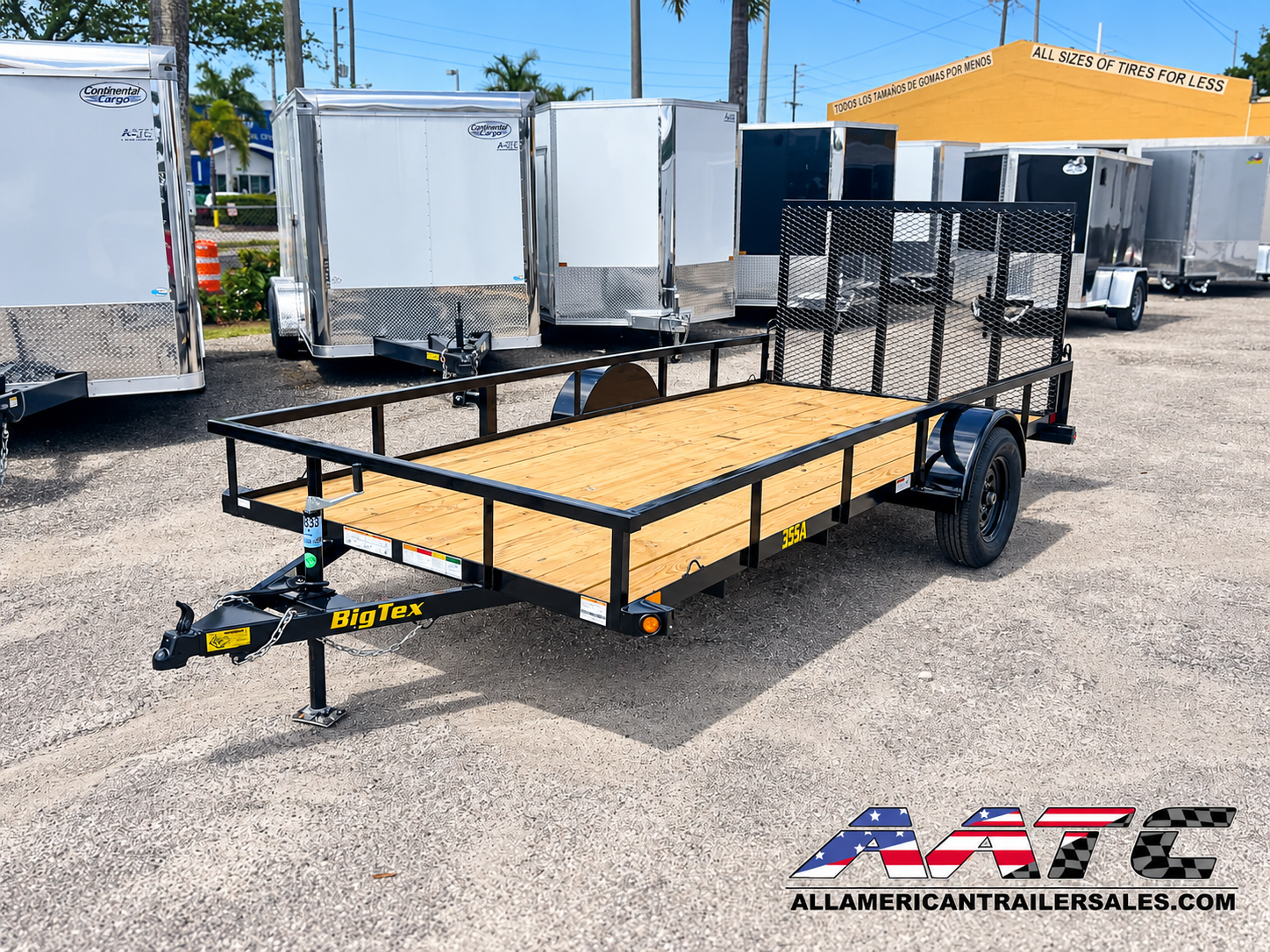 35SA-14 BIG TEX 6.5X14 SINGLE AXLE UTILITY TRAILER WITH RAMP GATE