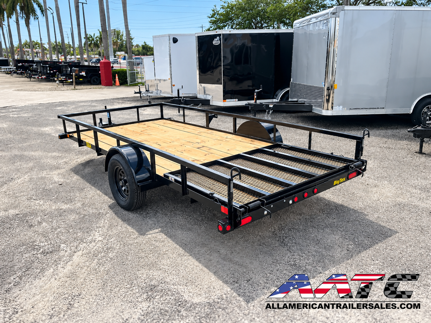 35SA-14 BIG TEX 6.5X14 SINGLE AXLE UTILITY TRAILER WITH RAMP GATE - Image 2