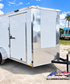 Alternative view of DC6X10SA-WHT-R DIAMOND CARGO 6X10 SINGLE AXLE RAMP DOOR CARGO TRAILER