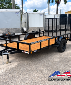 Alternative view of 29UT-12 AATC 12′ SINGLE AXLE UTILITY TRAILER 2,990 GVWR 6X12 W/ GATE