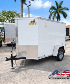 Alternative view of CW5X8SA-WHT-DD/SD-56 COVERED WAGON 5X8 SINGLE AXLE DOUBLE DOOR SIDE DOOR CARGO TRAILER