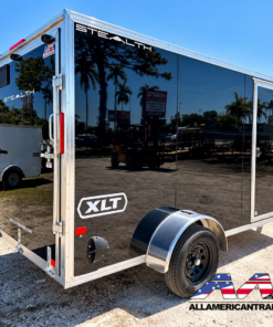 Alternative view of C6X12SSA-BLK-R-64-XLT ALCOM Aluminum 6×12 Single Axle Ramp Door Cargo Trailer XLT Pro Series