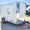 DC5X8SA-WHT-R/SD DIAMOND CARGO 5X8 SINGLE AXLE RAMP DOOR SIDE DOOR CARGO TRAILER