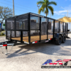 70UT-16-EX4 AATC 16′ TANDEM AXLE UTILITY TRAILER 4′ MESH SIDES 7,000 GVWR 7X16 W/ GATE