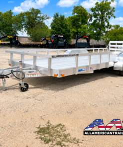 Alternative view of ULS6.5X20-2.0-ALUM ALCOM Aluminum 6.5×20 Tandem Axle Utility Trailer Alum Deck, Alum Wheels, Bi-Fold Gate