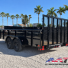70TV-16 BIG TEX 7X16 TANDEM AXLE VANGUARD UTILITY TRAILER WITH RAMP GATE 2 BRAKE AXLES