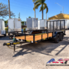 60PI-16 BIG TEX 6.5X16 TANDEM AXLE UTILITY TRAILER WITH RAMP GATE 1 BRAKE AXLES