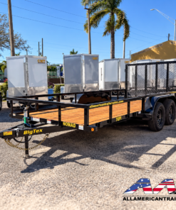 60PI-16 BIG TEX 6.5X16 TANDEM AXLE UTILITY TRAILER WITH RAMP GATE 1 BRAKE AXLES