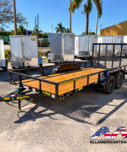 Alternative view of 60PI-16 BIG TEX 6.5X16 TANDEM AXLE UTILITY TRAILER WITH RAMP GATE 1 BRAKE AXLES