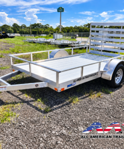 U80X12RW-2.0-ALUM ALCOM Aluminum 6.5×12 Single Axle Utility Trailer – Alum Deck