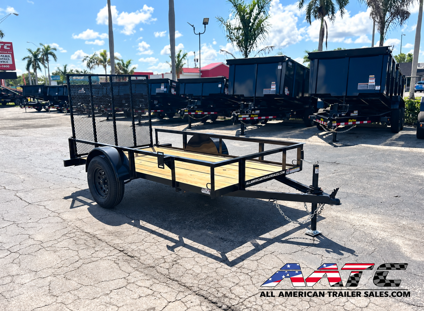 29UT-08 AATC 8′ SINGLE AXLE UTILITY TRAILER 2,990 GVWR 5X8 W/ GATE