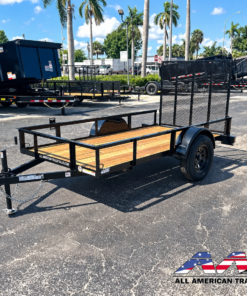 Alternative view of 29UT-08 AATC 8′ SINGLE AXLE UTILITY TRAILER 2,990 GVWR 5X8 W/ GATE
