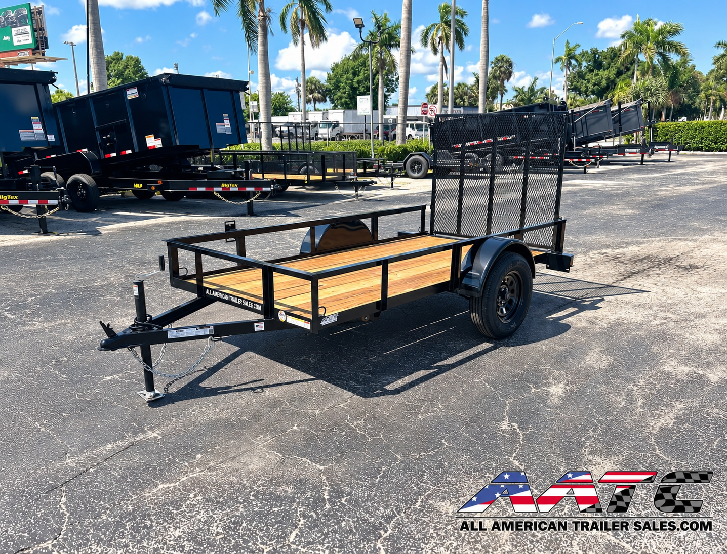 29UT-10 AATC 10′ SINGLE AXLE UTILITY TRAILER 2,990 GVWR 5X10 W/ GATE - Image 2