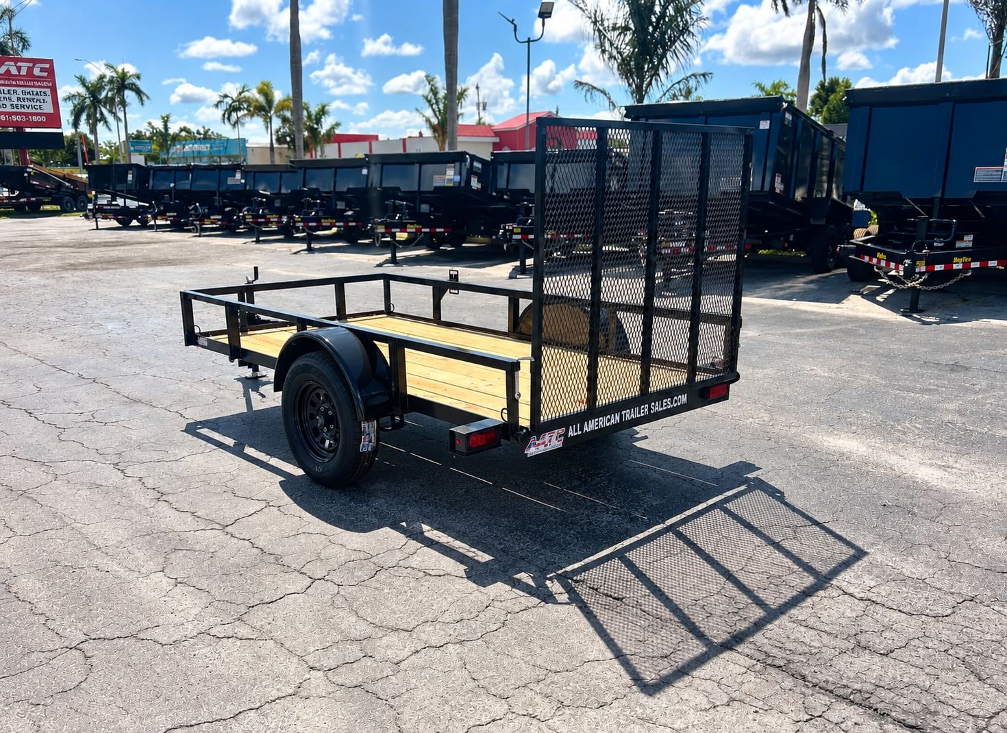 29UT-10 AATC 10′ SINGLE AXLE UTILITY TRAILER 2,990 GVWR 5X10 W/ GATE - Image 3