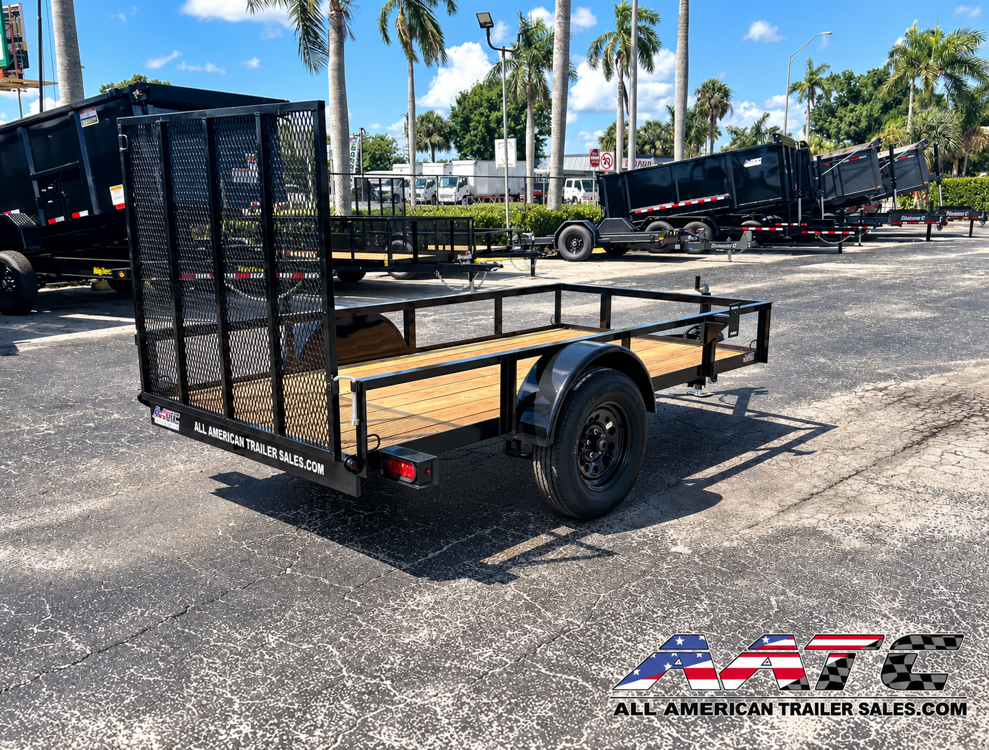 29UT-10 AATC 10′ SINGLE AXLE UTILITY TRAILER 2,990 GVWR 5X10 W/ GATE - Image 5