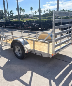 Alternative view of U60X10RW-2.0 ALCOM Aluminum 5×10 Single Axle Utility Trailer – Wood Deck