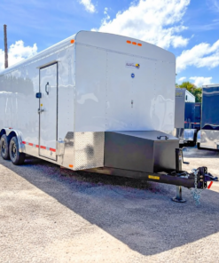 Alternative view of SCE8X20TA3-WHT-LS SUN COAST 8X20 TANDEM AXLE CARGO LANDSCAPE TRAILER