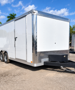 CW8.5X20TA3-GS-WHT-LS COVERED WAGON 8.5X20 TANDEM 5200 LB AXLE LANDSCAPE TRAILER