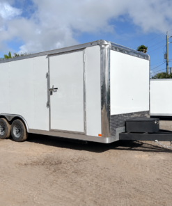Alternative view of CW8.5X20TA3-GS-WHT-LS COVERED WAGON 8.5X20 TANDEM 5200 LB AXLE LANDSCAPE TRAILER