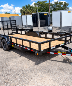 Alternative view of 10PI-18HD BIG TEX 7X18 TANDEM AXLE UTILITY TRAILER WITH HD RAMP GATE 2 BRAKE AXLES 10,000 GVWR