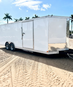 CW8.5X24TA3-GS-WHT COVERED WAGON 8.5X24 TANDEM 5200 LB AXLE CARGO TRAILER