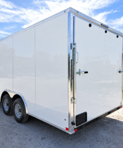 Alternative view of DC8.5X20TA4-WHT 8.5X20 TANDEM 6000 LB AXLE CARGO TRAILER – CAR HAULER