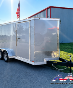CW6X10SA-GS-WHT-R COVERED WAGON 6X10 SINGLE AXLE RAMP DOOR CARGO TRAILER