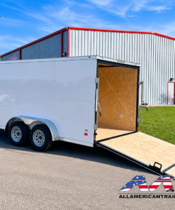 Alternative view of CW8.5X16TA3-GS-WHT-LS COVERED WAGON 8.5X16 TANDEM 5200 LB AXLE LANDSCAPE TRAILER