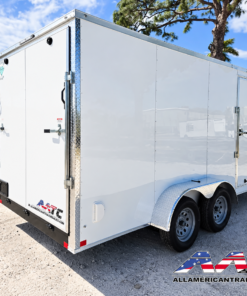Alternative view of DC7X12TA2-WHT-R DIAMOND CARGO 7X12 TANDEM AXLE RAMP DOOR CARGO TRAILER