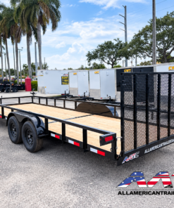 70UT-22 AATC 22′ TANDEM AXLE UTILITY TRAILER 7,000 GVWR 7X22 W/ GATE
