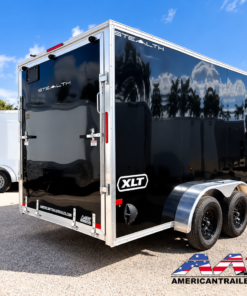 Alternative view of C7X16STA2-BLK-R-610-XLT ALCOM Aluminum 7×16 Tandem Axle Ramp Door Cargo Trailer XLT Pro Series