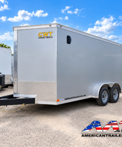 Alternative view of CW7X14TA2-GS-SIL-R COVERED WAGON 7X14 TANDEM AXLE RAMP DOOR CARGO TRAILER