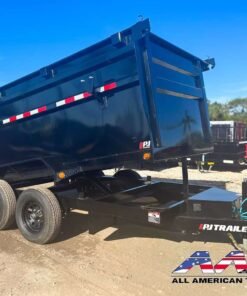 D3-122-P4 PJ 12′ DUMP TRAILER 4′ SIDE 9,899 GVWR 6X12 TANDEM AXLE W/ RAMPS