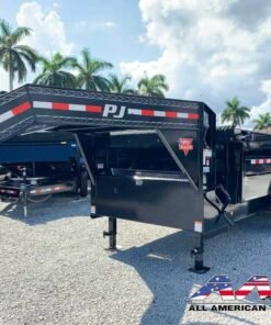 DE-162-P4-GN PJ 7X16 GOOSENECK DUMP TRAILER 10 TON 4′ HIGH SIDES