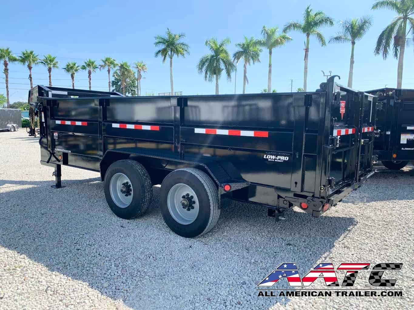 DE-162-P4-GN PJ 7X16 GOOSENECK DUMP TRAILER 10 TON 4′ HIGH SIDES - Image 2