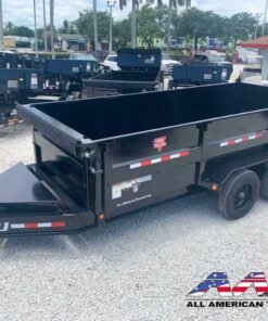 DE-162-P4 PJ 7X16 BUMPER PULL DUMP TRAILER 10 TON 4′ HIGH SIDES