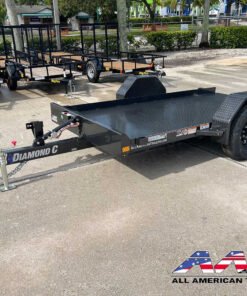 Alternative view of DSA-12 DIAMOND C 12′ SINGLE AXLE TILT TRAILER 7,000 GVWR 6.5X12
